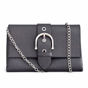 Henri Bendel Gray Leather Clutch / Crossbody Bag NWOT RETAIL $498